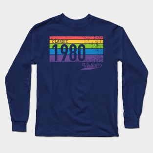 Classic 1980 Vintage - Perfect Birthday Gift Long Sleeve T-Shirt